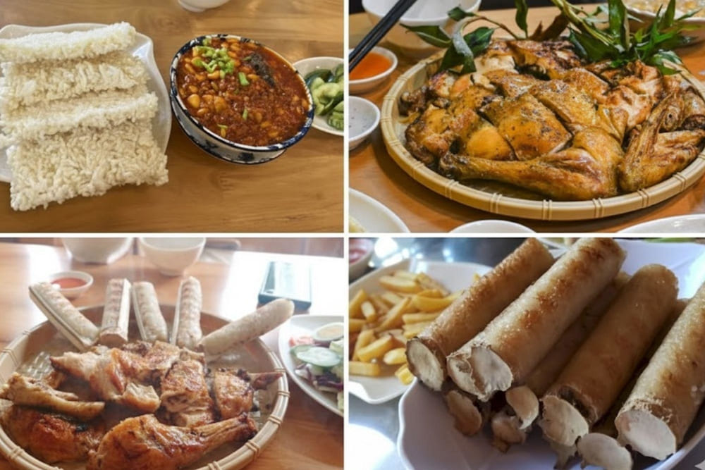 Gà nướng cơm lam Tây Nguyên mang đậm hương vị truyền thống và sự kết hợp độc đáo giữa nguyên liệu tự nhiên